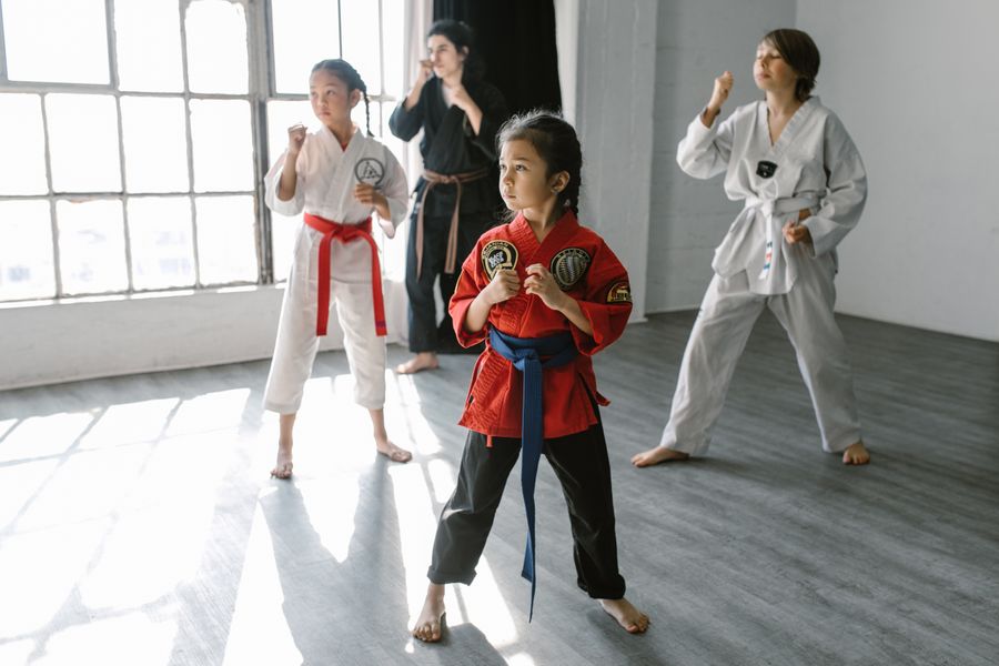 Clase infantil de artes marciales
