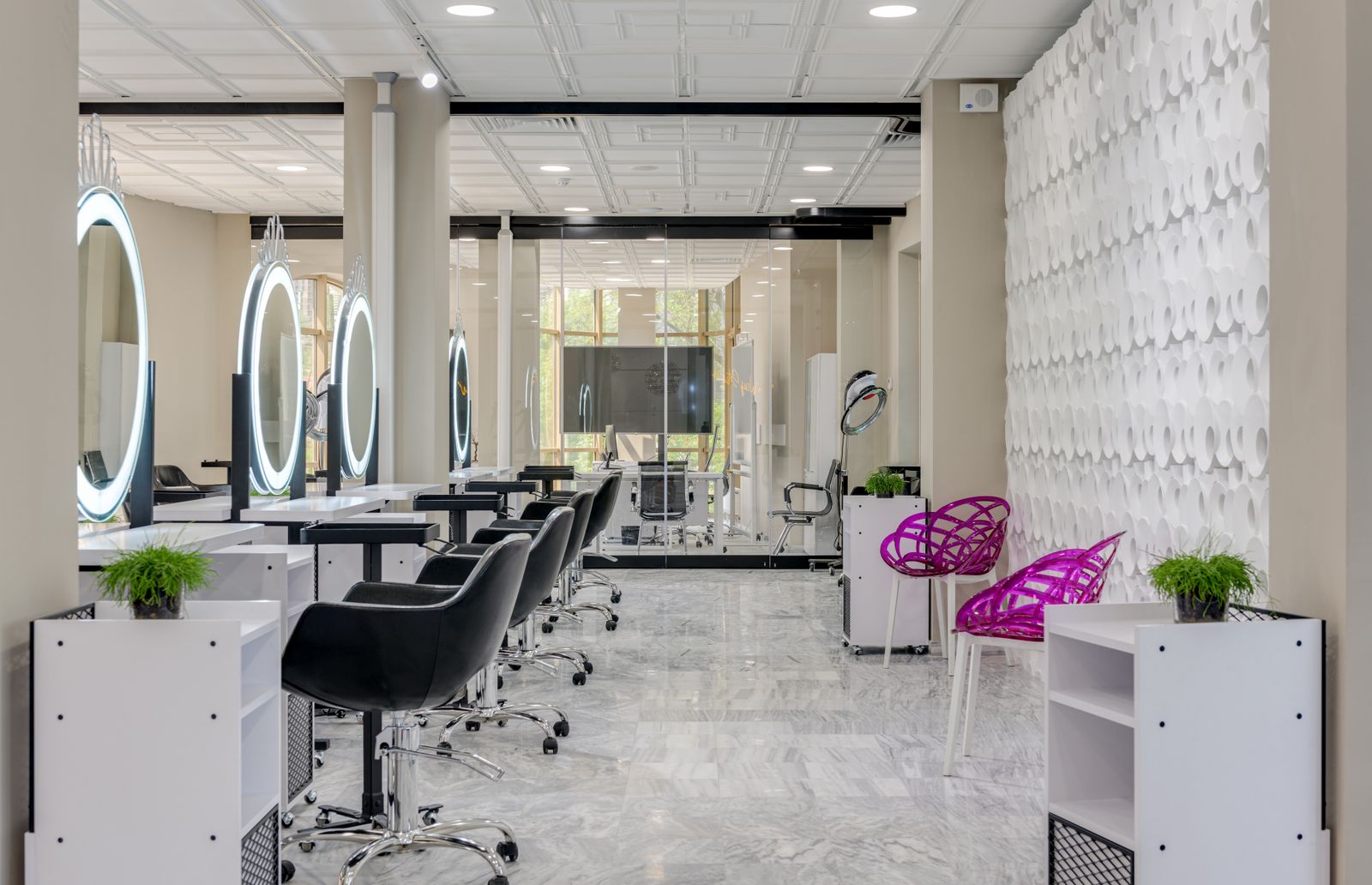 Interior del salón Aura Estudio